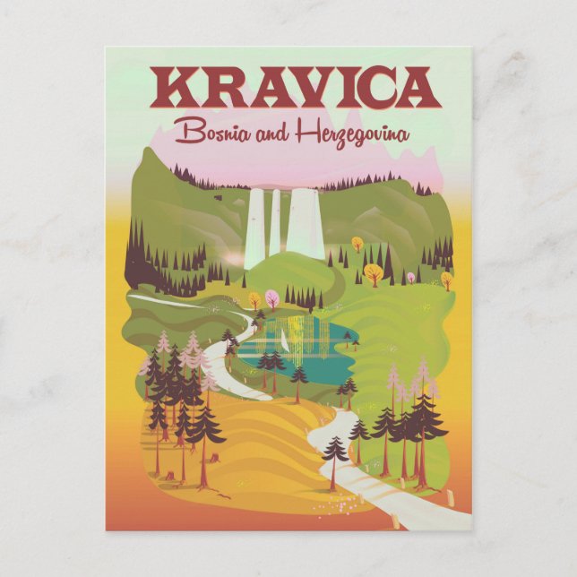 Postal Cascadas de Kravica Bosnia y Herzegovina (Anverso)
