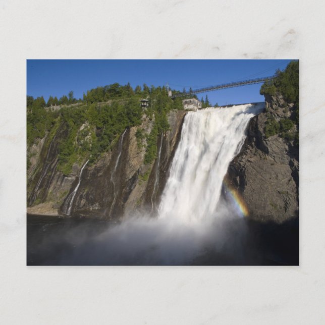Postal Cascadas de Montmorency cerca de Quebec. (Anverso)