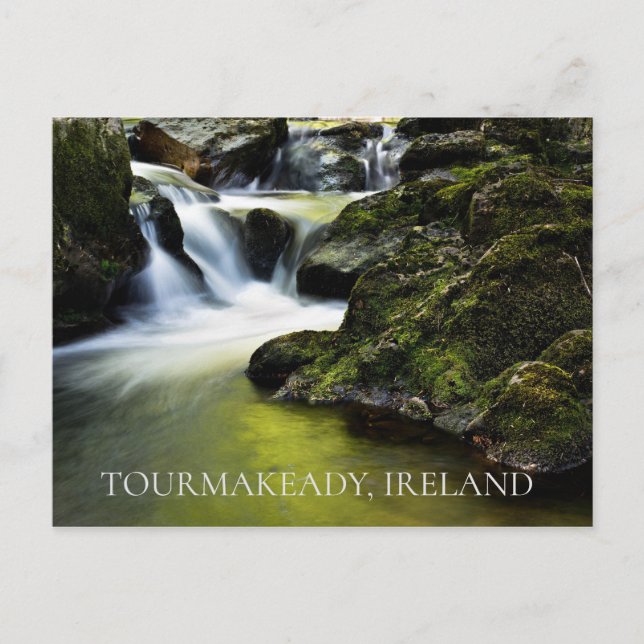 Postal Cascadas de Tourmakeady Irlanda (Anverso)