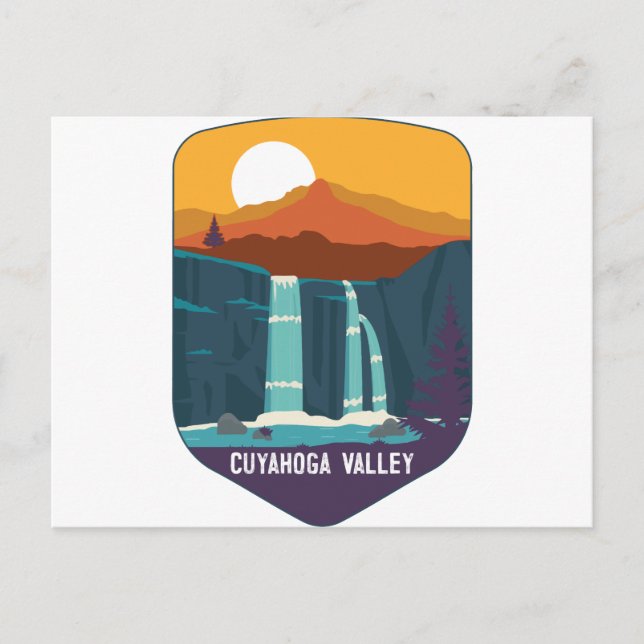 Postal Cascadas del Parque Nacional Cuyahoga Valley Ohio (Anverso)