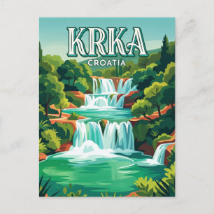 Postal Cascadas del Parque Nacional Krka Croacia