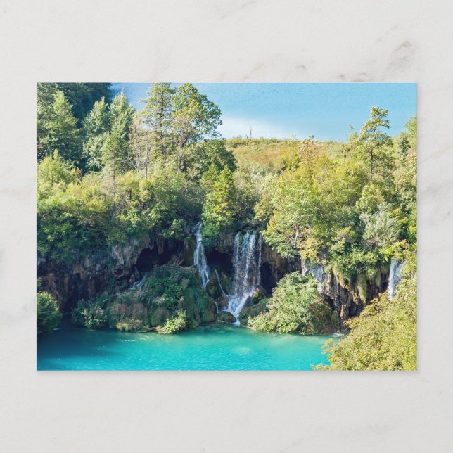 Postal Cascadas en el Parque Nacional de Plitvice - Croac (Anverso)