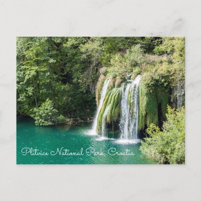 Postal Cascadas en el Parque Nacional de Plitvice - Croac (Anverso)