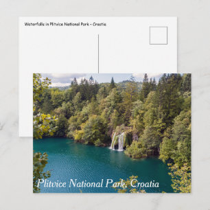 Postal Cascadas en el Parque Nacional de Plitvice - Croac