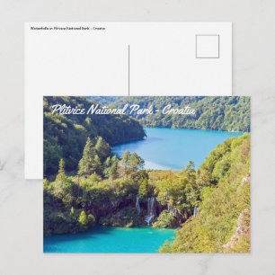 Postal Cascadas en el Parque Nacional de Plitvice - Croac