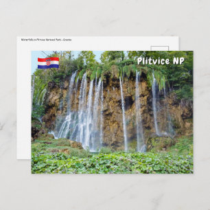 Postal Cascadas en el Parque Nacional Plitvice - Croacia