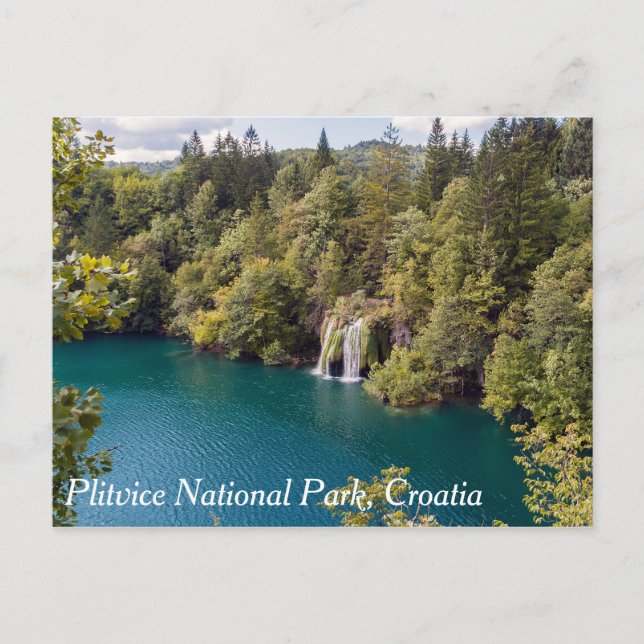 Postal Cascadas en el Parque Nacional Plitvice - Croacia (Anverso)