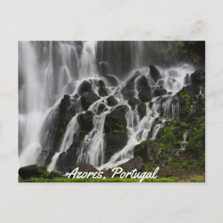 Postal Cascadas Escenarias Azores