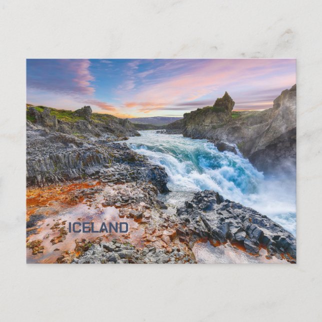 Postal Cascadas Geitafoss, Islandia (Anverso)
