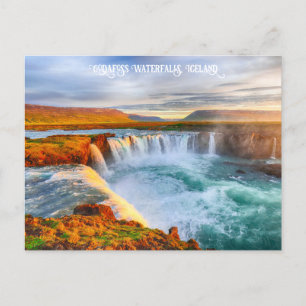 Postal Cascadas Godafoss, Islandia