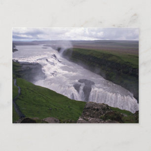 Postal Cascadas, Gulfoss, Islandia