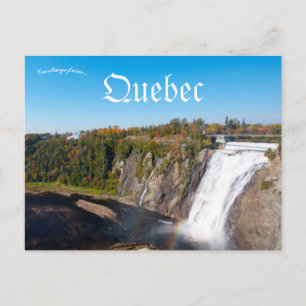 Postal Cascadas Montmorency Quebec Canadá