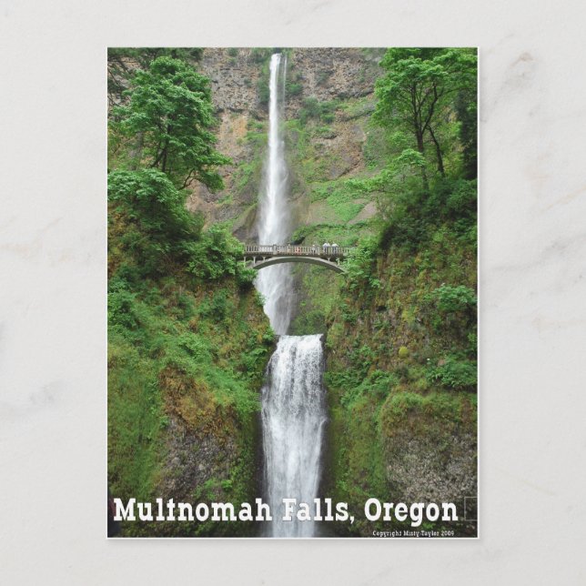 Postal Cascadas Multnomah, O (Anverso)
