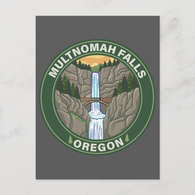 Postal Cascadas Multnomah Oregon (Anverso)