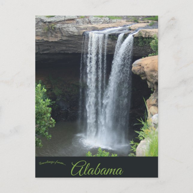 Postal Cascadas Noccalula Gadsden Alabama (Anverso)