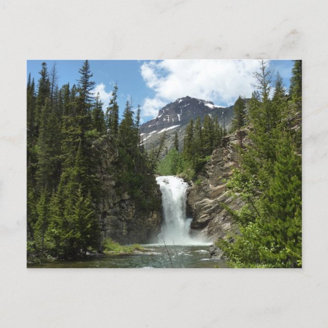 Postal Cascadas Running Eagle en Glacier National Park (Anverso)