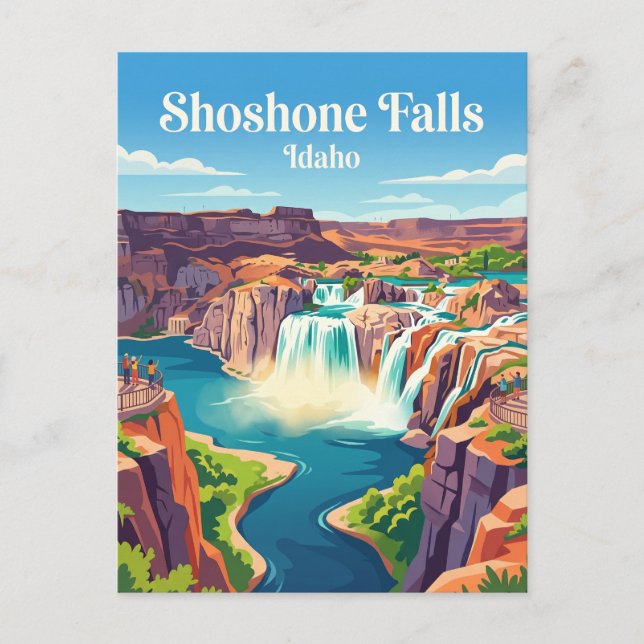 Postal Cascadas Shoshone Idaho (Anverso)