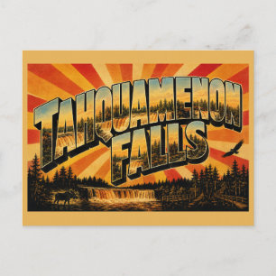 Postal Cascadas Tahquamenon Michigan Cascada Bosque Prima