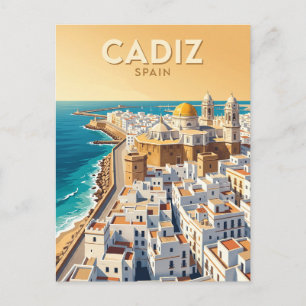 Postal Casco Antiguo de Cádiz y Catedral España