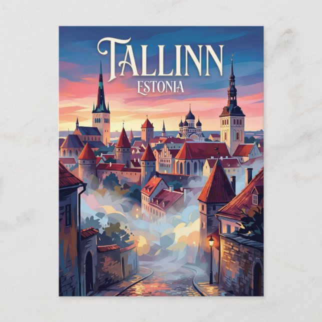 Postal Casco Antiguo de Tallin Estonia (Anverso)