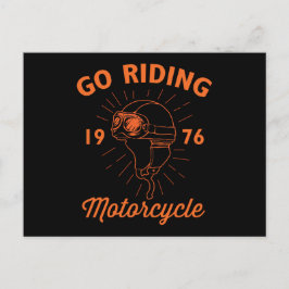 Postal Casco clásico del motociclista