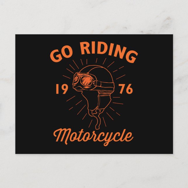 Postal Casco clásico del motociclista (Anverso)