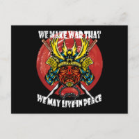 Casco Retro Samurai - Cita de Samurai sobre paz