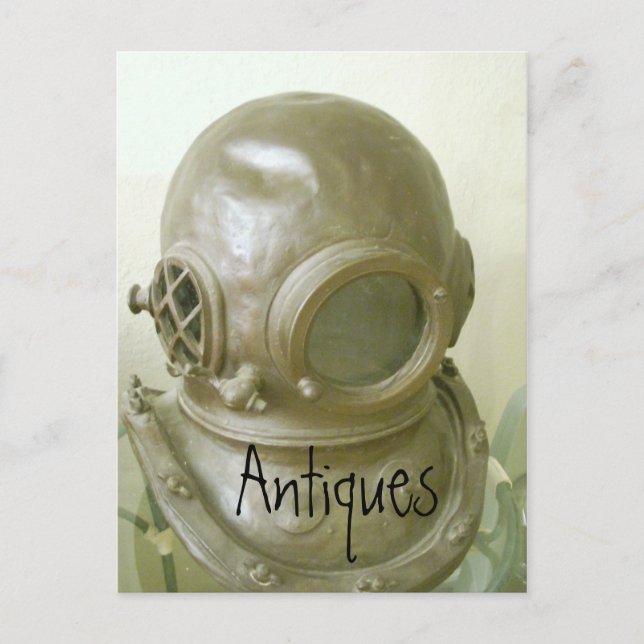 Postal Casco Scuba Antiguo de Postcard Vintage (Anverso)