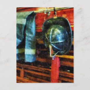 Postal Casco y chaqueta de Fireman