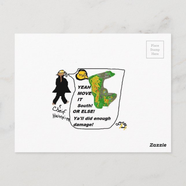 Postal Casey Heinzism Personalizado Sí, muévanse! (Reverso)