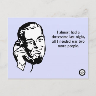 Postal Casi lo tenía - Chiste sexual