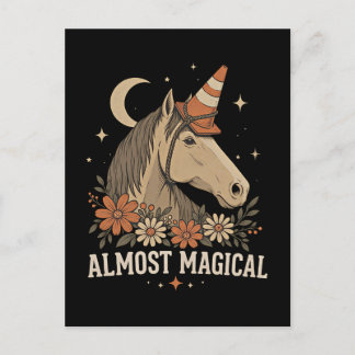 Postal Casi Mágico Payaso Caballo Unicornio