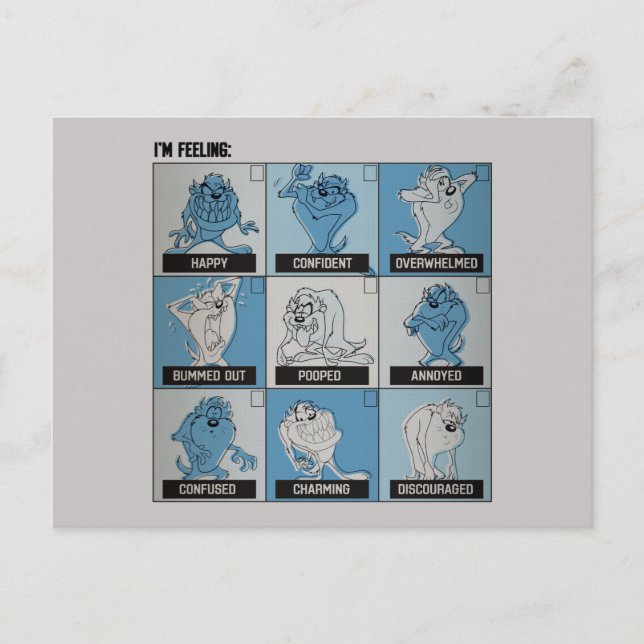 Postal Casilla de emoción TAZ™ (Anverso)