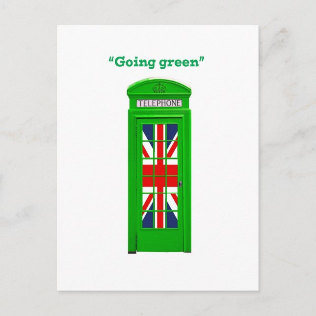 Postal Casilla telefónica de Londres "en verde" (Anverso)