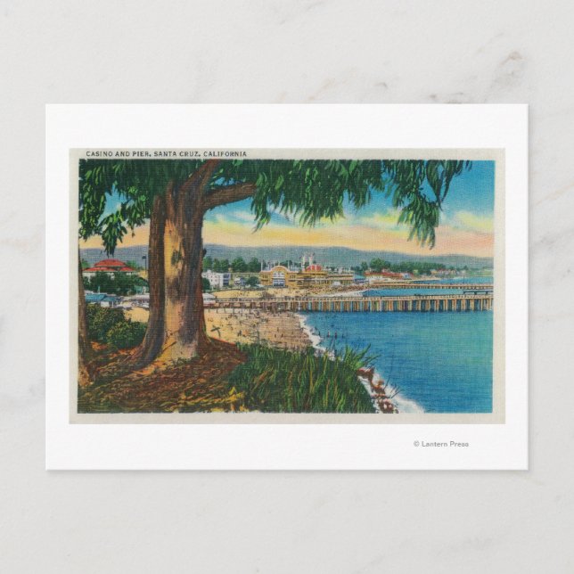 Postal Casino and Pier, Santa Cruz, Santa Cruz, CA (Anverso)
