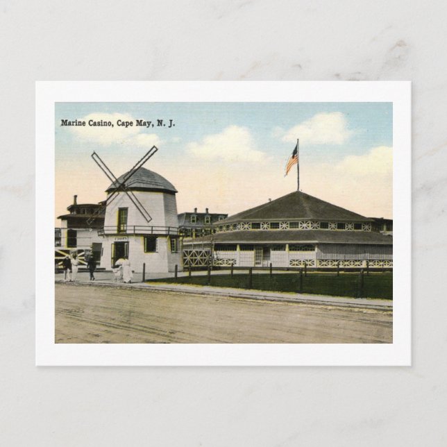Postal Casino, Cape May, New Jersey Vintage (Anverso)