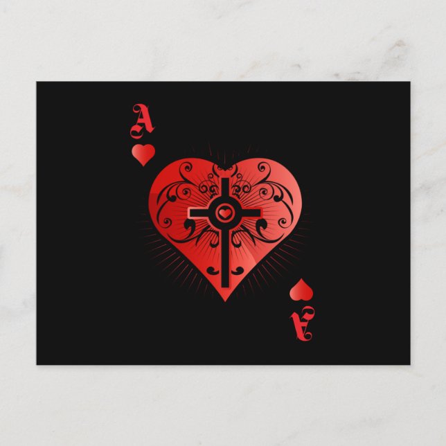 Postal Casino Heart Poker Ace (Anverso)