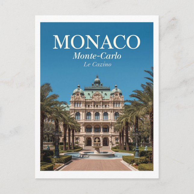 Postal Casino Monte Carlo Mónaco (Anverso)