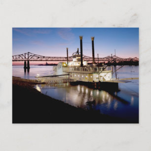 Postal Casino Riverboat en Dusk