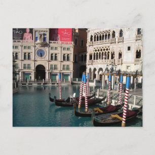 Postal Casino veneciano Little Italy Las Vegas Postcard