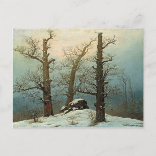 Postal Caspar David Friedrich Cairn en la nieve