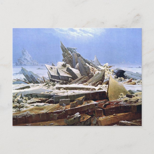 Postal CASPAR DAVID FRIEDRICH - El mar del hielo 1824 (Anverso)