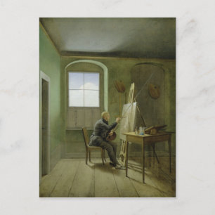 Postal Caspar David Friedrich en su estudio, 1811