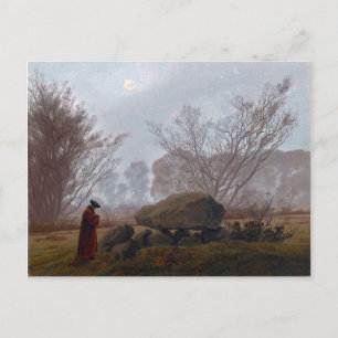 Postal Caspar David Friedrich Un paseo al atardecer