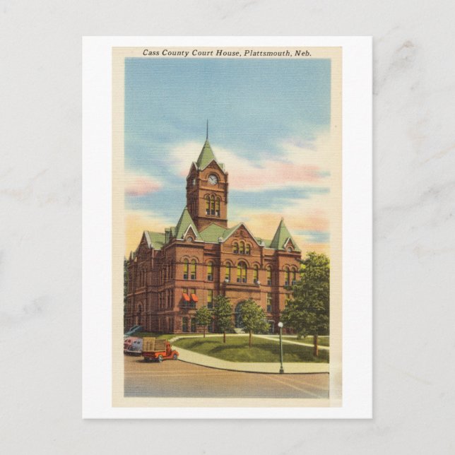 Postal Cass County Court House, Plattsmouth, Nebraska (Anverso)