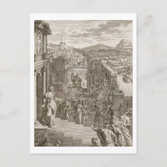 Postal Cassandra pronostica a los troyanos su destino y e (Anverso)