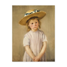 Cassatt Niño con Sombrero de Paja
