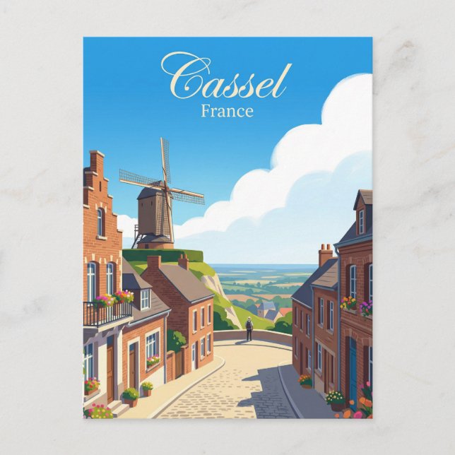 Postal Cassel Francia (Anverso)