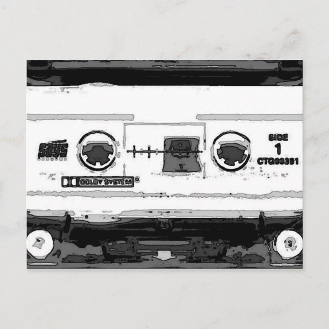 Postal Cassette de arte pop (Anverso)