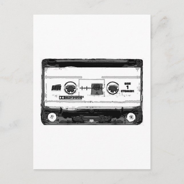 Postal Cassette de arte pop (Anverso)